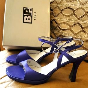 Nordstrom Brass Plum Strappy Deep Purple Heels